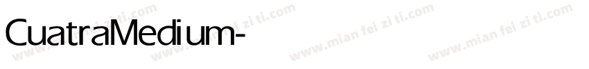 Cuatra Medium字体转换